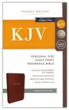 KJV Personal Size Reference, Giant Print, Bonded Leather Burgundy